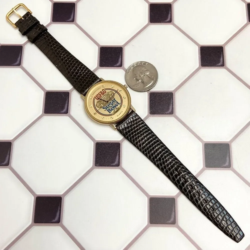 Vintage Hamilton 1991 USF&G Sugar Bowl Swiss Quartz Watch Univ. Tenn Univ. VA